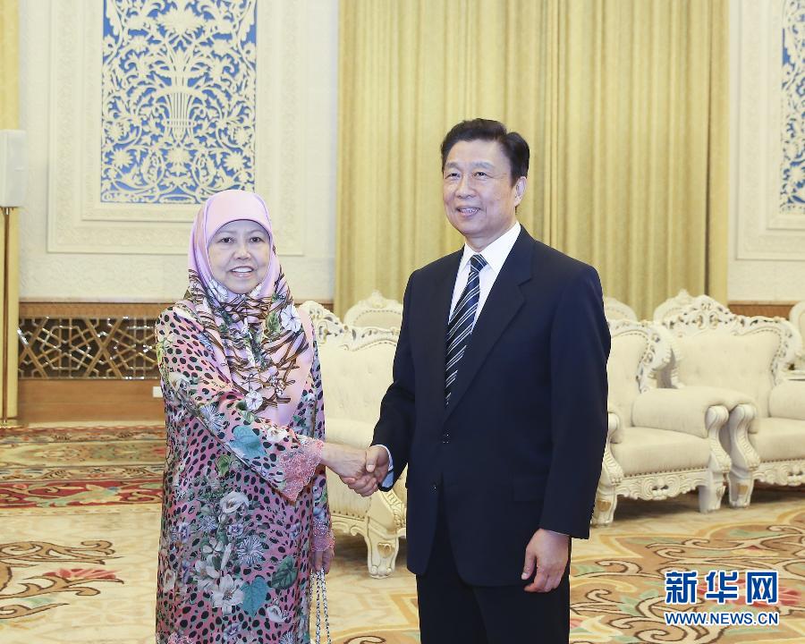 5月31日，國(guó)家副主席李源潮在北京會(huì)見文萊公主瑪斯娜。 新華社記者丁林 攝