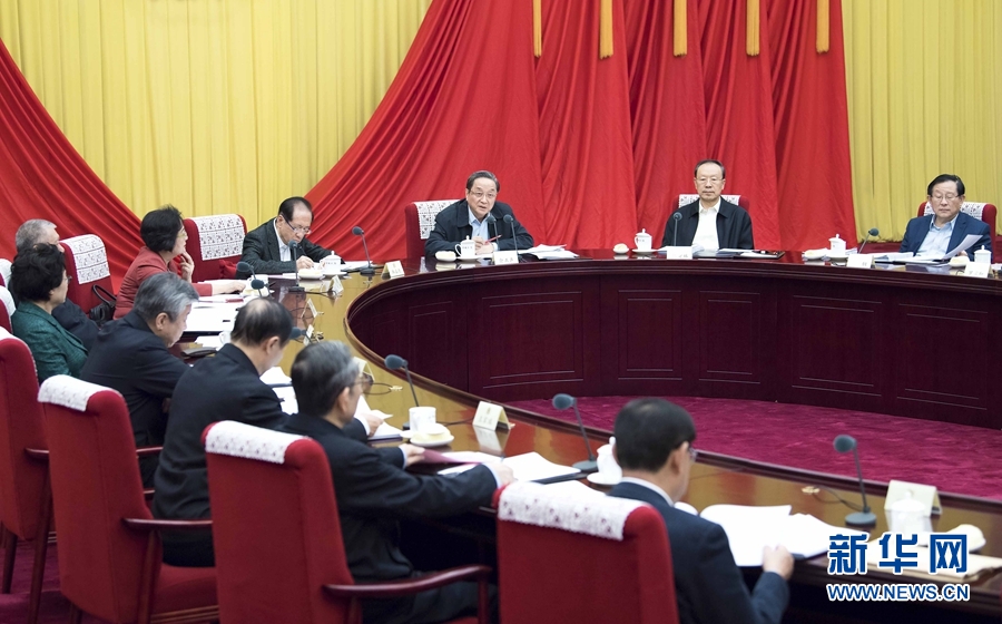 12月22日，全國政協(xié)主席俞正聲在北京主持召開政協(xié)第十二屆全國委員會(huì)第六十八次主席會(huì)議。 新華社記者 李濤 攝