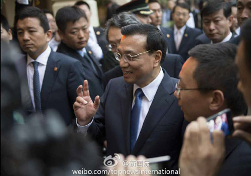 李克強：在非中企了解當地文化才能扎住根。圖片來源：“新國際”微博。