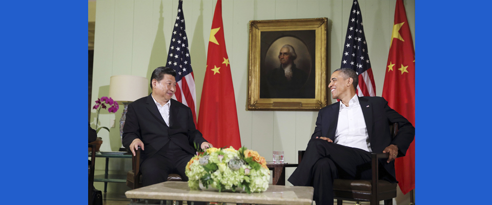 2013年6月，習近平與美國總統(tǒng)奧巴馬共同會見記者